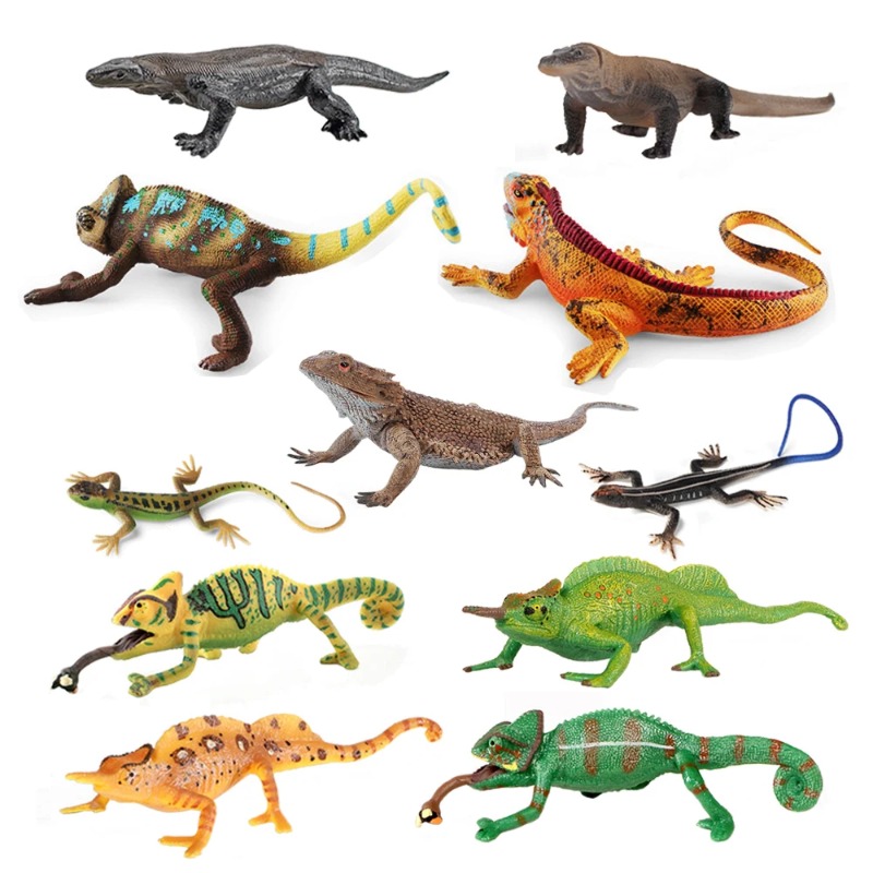 Kids Toys Reviews - Фигурки игуан, игрушечные хамелеоны, фигурки рептилий,
